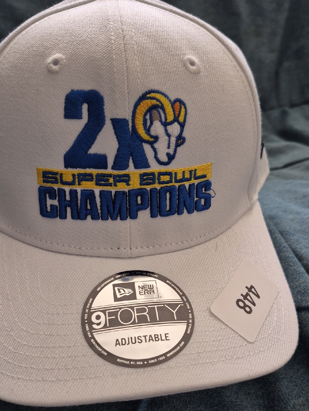 New Era White Los Angeles Rams Super Bowl Champions Hat